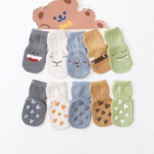 Sifot Wholesale Spring Summer Cotton Cartoon Cute Toddler Socks Non-slip Grip Baby Tube Socks