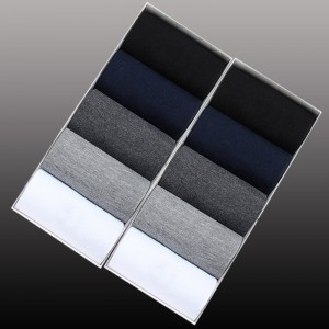 Sifot Breathable Soft Cotton Dress Socks Solid Color Business Crew Socks for Men