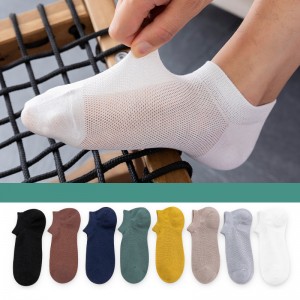 Велепродаја висококвалитетне прозрачне летње танке мрежасте кратке чарапе чисте боје повремене амкле чарапе за жене