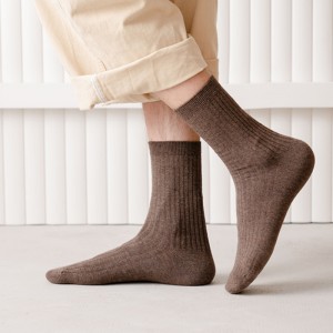 Sifot Çorape biznesi me veshje pambuku klasike të trasha për meshkuj me shumicë për dimër në vjeshtë