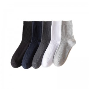 Sifot Çorape pambuku sportive për meshkuj me ngjyra të ngurta biznesi
