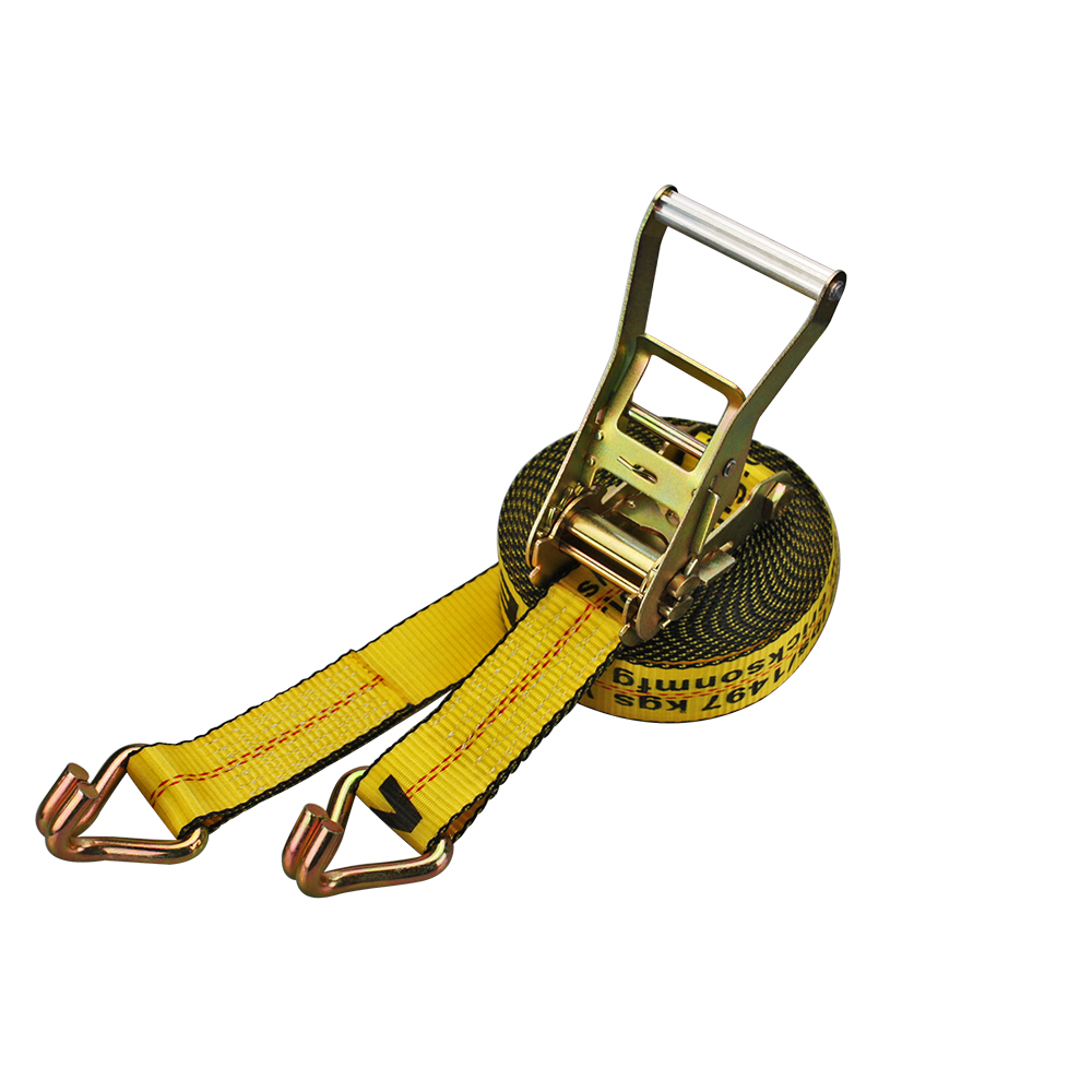 2inch Ratchet Tie Down 27FT 3333lbs Cargo strap na may double J hook at eage guard