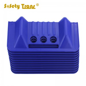 24cm L-type tie down Plastic Corner Protector for Cargo Loads Six Holes Blue Mold Edge Protecto