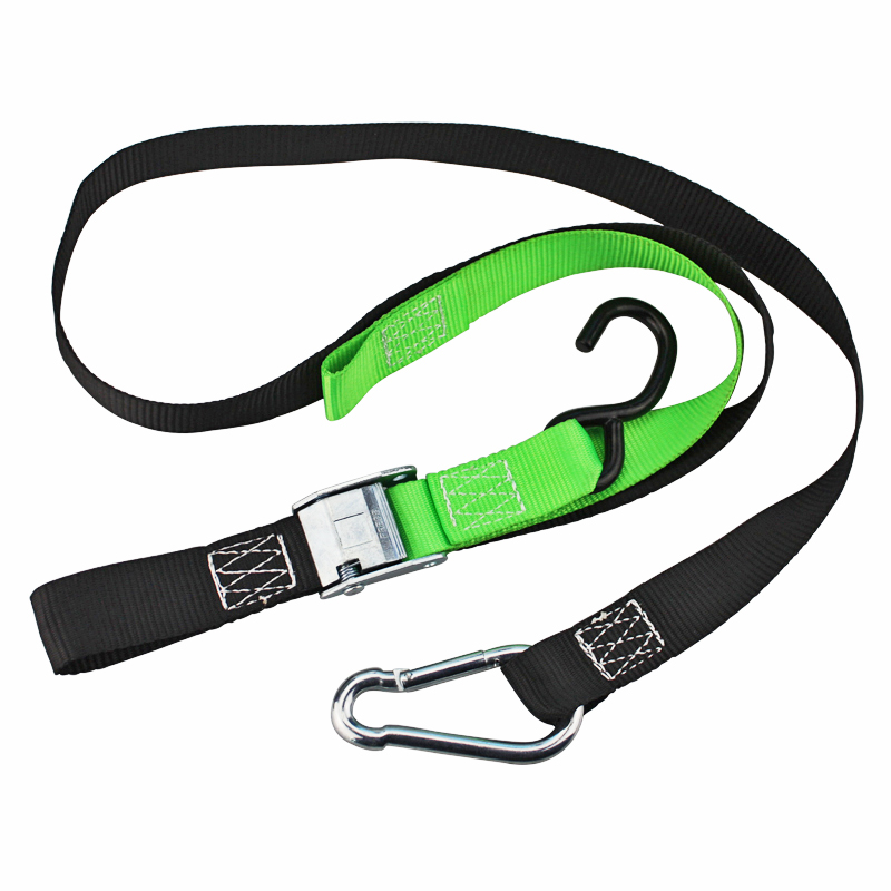 1.5 inch Customized polyester cargo ratchet Bike motorcycle tie down strap buckle belt