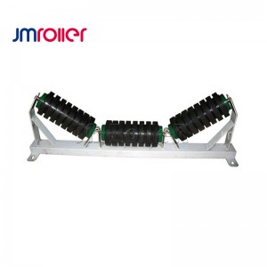 Conveyor iron idler  Three consecutive idler set Wear-resistant Trough type parallel idler Support customization