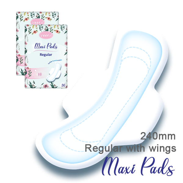 Maxi Pads with wings 240mm