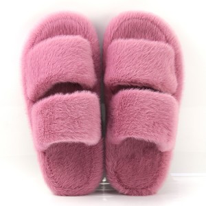 Fluffy Soft Indoor House Two Strap Slippers