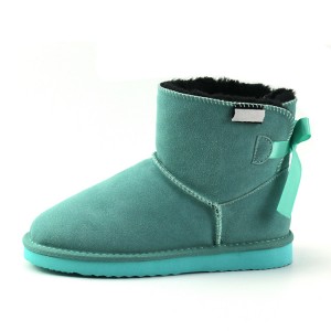Moda feminina personalizable inverno cálido forro de pel sintética Mini Bailey Bow nocello botas de neve
