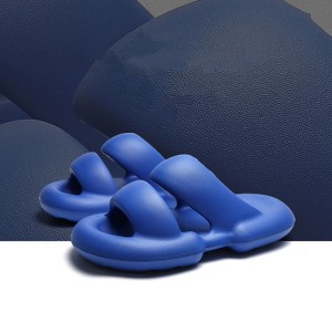 Zapatillas de diapositivas de EVA con suela gruesa y dos correas divertidas unisex para parejas de verano personalizadas