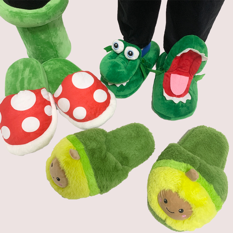 Pantofole d'avocado per donna invernali personalizzate, calde e carine