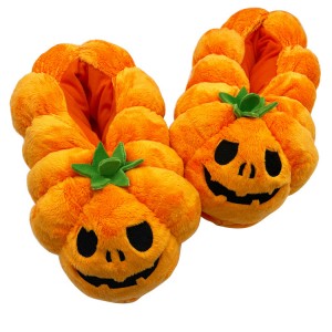Halloween Funny One Size Winter Warm Unisex Pumpkin Monster հողաթափեր