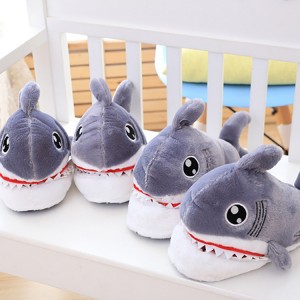 Unisex Comfy Soft Funny Cute Animal Izilayidi Uboya Plush Shark Slippers