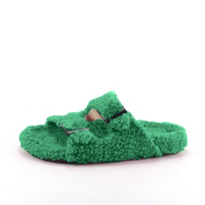 Gepasmaakte vrouemode buite-tweebandige lambont Birken-slippers