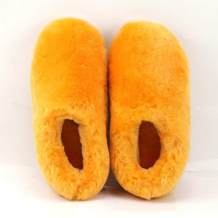 Warm Soft Closed Toe Thick Real Sheepskin Slippers Featured Image