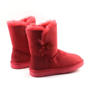 Kustom Musim Dingin Hangat Gadis Wanita Sepatu Bot Kulit Domba