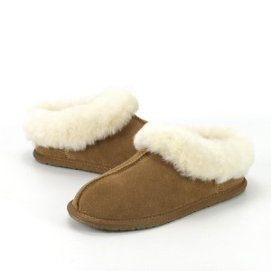 Veleprodaja Novi dizajn Zimske tople muške papuče od ovčje kože