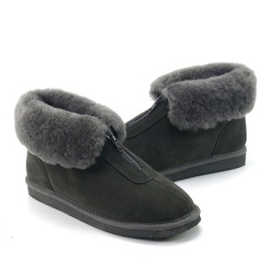 Custom Pria Fashion Winter Boots Kulit Domba Anget Sandal