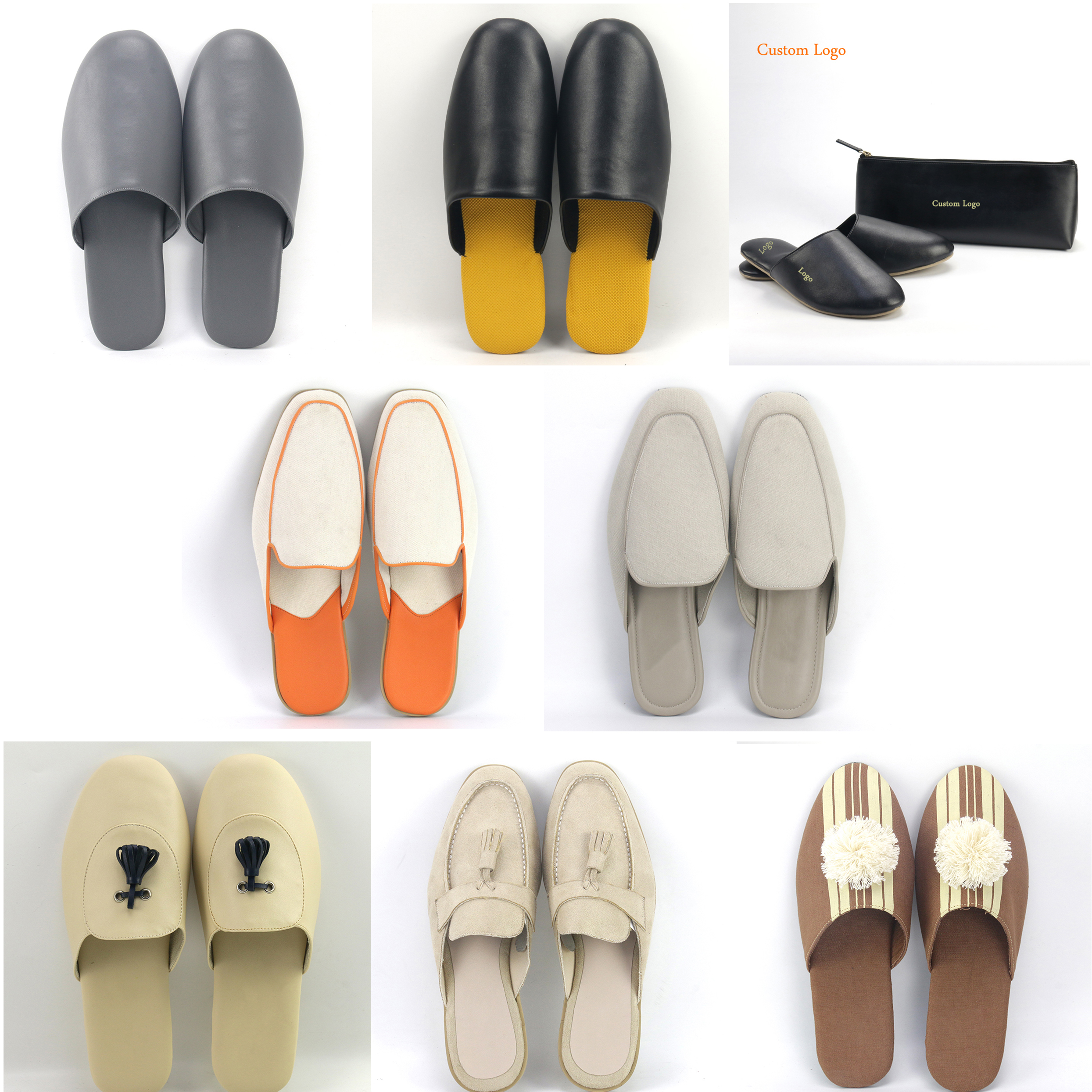 Luxury Backless Loafers Casual Flat Slippers