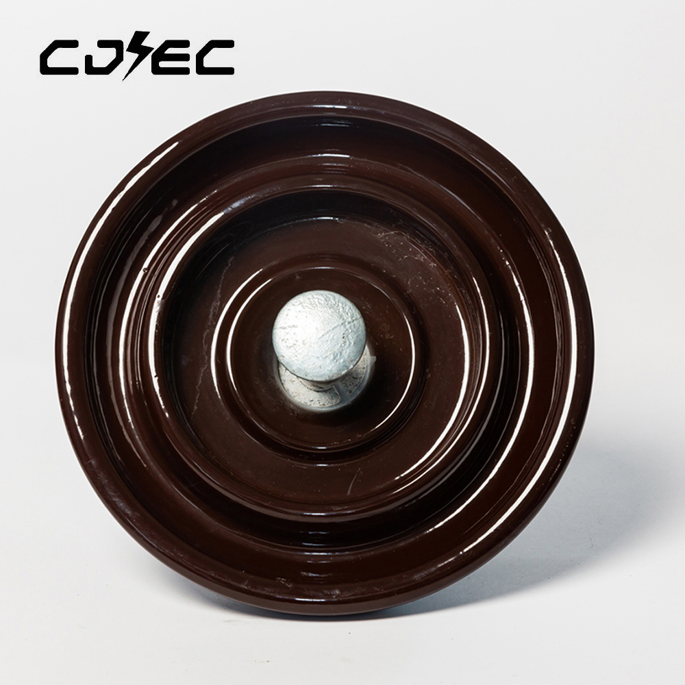 Izolues porcelani me disk 11kV U40B 40kN me prizë topi me tension të lartë