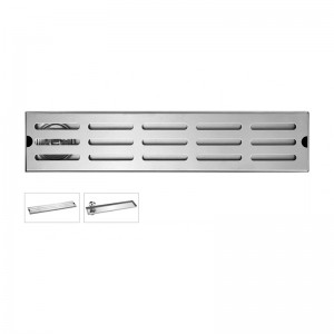 Wholesale rectangular long bathroom balcony stainless steel shower grate linear floor shower drain