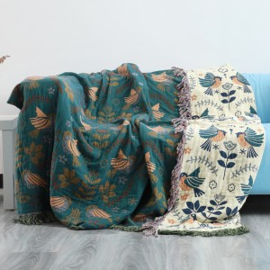 Wholesale Dealers of Pet Sofa Blanket - Four seasons cotton gauze cotton Nordic sofa blanket  – Jiuling