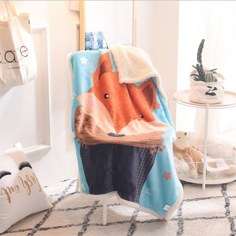 Lamb Fleece Children’s Blanket Double Layer Flannel Napping Blanket Featured Image