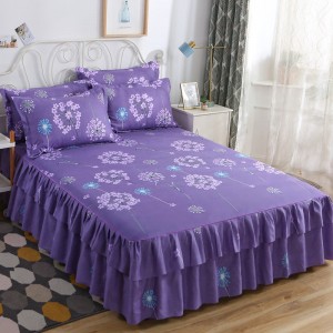 New korean style hot selling bed skirt three-piece set