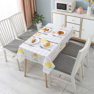 Simple Style Tablecloth Waterproof And Oil-Proof PVC Household Tablecloth