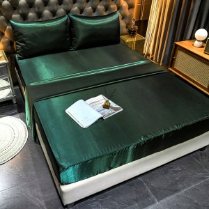 Satin Color Bedspread Pillowcase Bedding Set Wholesale