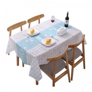 Simple style tablecloth PVC plaid tablecloth