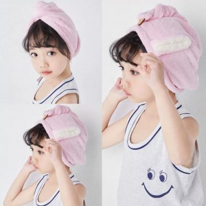 Cartoon cute absorbent microfiber children’s hair towel