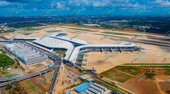 მეილანის აეროპორტის ფაზის II T2 ტერმინალი მუშაობს JONCHN ინტელექტუალური ხანძარსაწინააღმდეგო კონტროლით, რათა ააშენოს უდიდესი აეროპორტის უბაჟო ბიზნეს უბანი ჩინეთში
