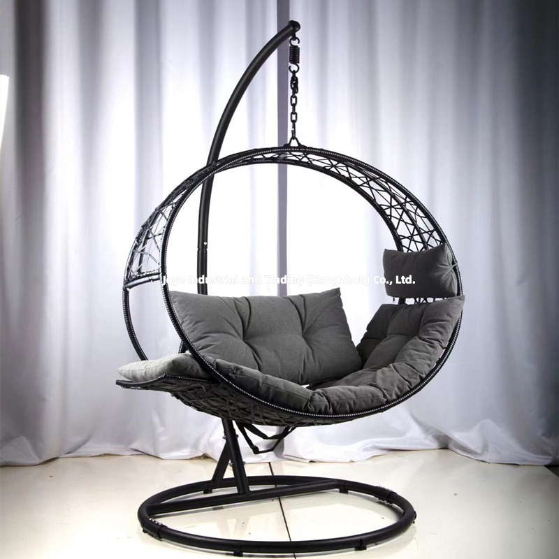 Joyeleisure Magic Ring Metal Wicker Hanging Egg Chair
