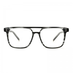 2022 1744 new trendy big size frame glasses double bars acetate frame classic gentleman optical eyewear-cc