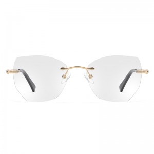 2022 3031 high quality metal optical fames for men light rimless eyeglasses flexible hinge brand designer eyewear-cc