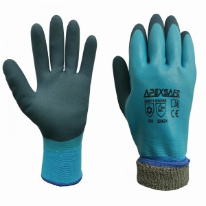 Winter Gloves Waterproof Double-Coated/Dipped Natural Latex Rubber Work Gloves