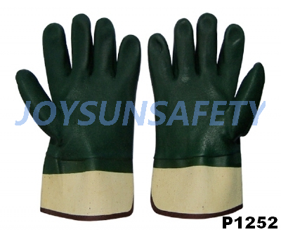 P1252 PVC coated gloves sandy finished