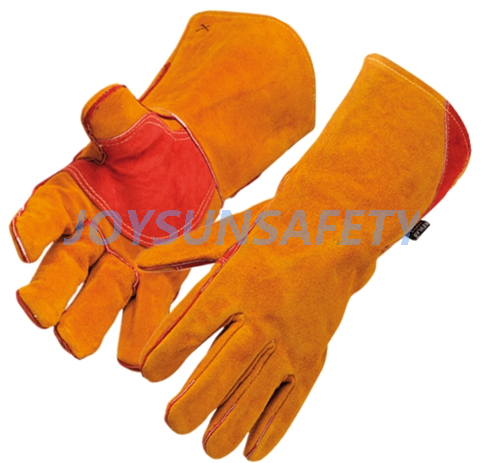 WCBY07 brown welding leather gloves double palm
