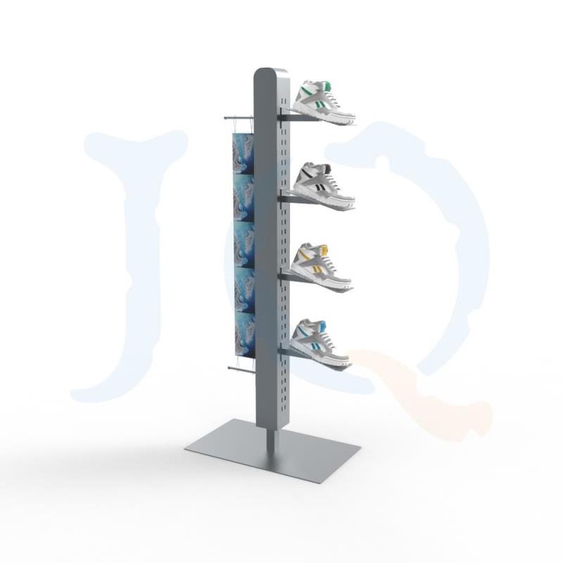 Stojanový kovový maloobchodný stojan na topánky
