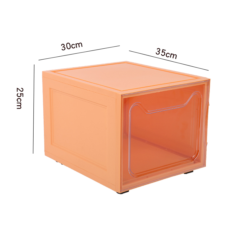 Multilayer storage plastic transparent stackable cabinet
