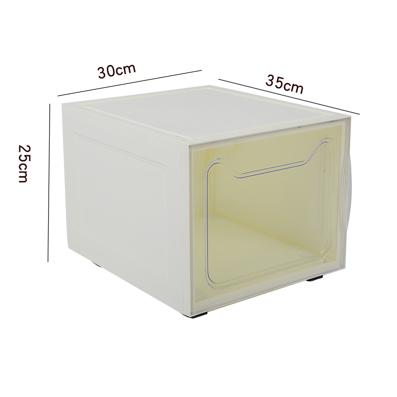 Multilayer storage plastic transparent stackable cabinet