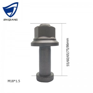 JQ Fasteners Wheel Bolts and Nuts Grey Galvanized M18 * 1.5 Truck Wheel Hub Bolts and Nuts ผู้ผลิต