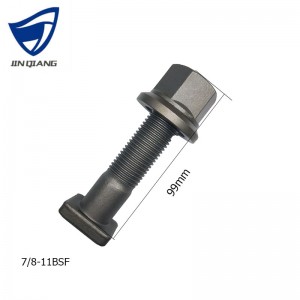 ʻO JQ 10.9 Papa Paʻa Paʻa Kūʻai Kūʻai nui a me nā Bolts Truck Tire Parts Wheel Hub Bolts for Scania