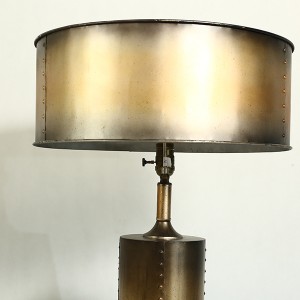 Vintage distressed gaya Éropa lampu lanté handmade