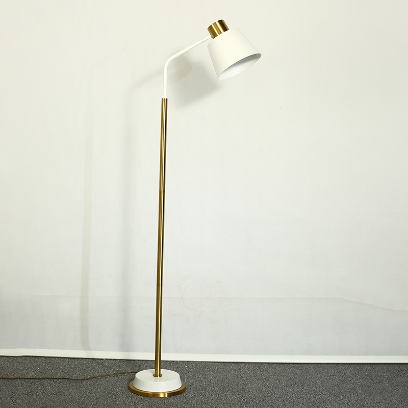 American vintage light luxury bedroom study vertical floor lamp