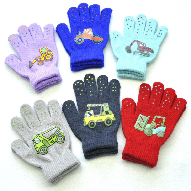 Модни ръкавици със сензорен екран Ръкавици за телефон Зимно топло облекло с шаблон за печат