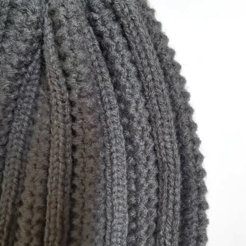 Зимни външни плетени шапки