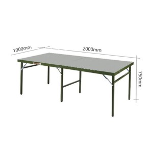 Kültéri téglalap alakú hordozható, összecsukható acél íróasztal-szék