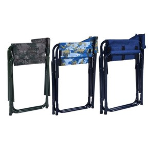 Meja-kursi lipat baja portabel persegi panjang luar ruangan