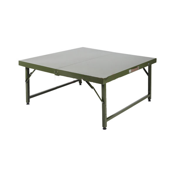 Kültéri, négyzet alakú, hordozható, összecsukható acél íróasztal-szék Kiemelt kép